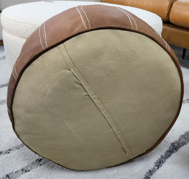 Moroccan Leather Pouf | Ottoman at online8 furniture store Auckland