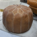 Moroccan Leather Pouf | Ottoman at online8 furniture store Auckland
