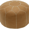 Morocco Vegan Leather Pouf – Brown at Online8 Furniture Auckland NZ