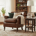 Mortimer Vintage Leather Armchair - Vintage Cigar at Online8 Furniture Auckland NZ