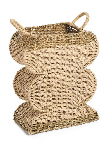 Morton Paper Rope Curved Basket at online8 furniture store Auckland