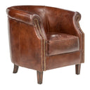 Mossberg Leather Tub Chair - Vintage Cigar at Online8 Furniture Auckland NZ