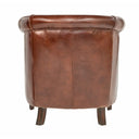 Mossberg Leather Tub Chair - Vintage Cigar at Online8 Furniture Auckland NZ