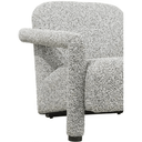 Mumba Linen & Black Accent Chair - Black Fleck at online8 furniture store Auckland