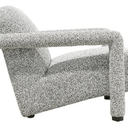 Mumba Linen & Black Accent Chair - Black Fleck at online8 furniture store Auckland