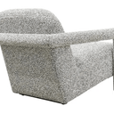 Mumba Linen & Black Accent Chair - Black Fleck at online8 furniture store Auckland