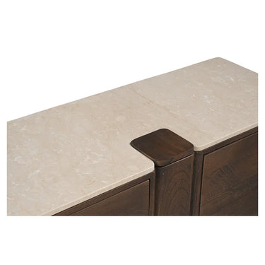 Munoz Sideboard with Stone Top – Walnut at Online8 Furniture Auckland NZ