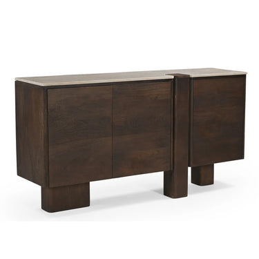 Munoz Sideboard with Stone Top – Walnut at Online8 Furniture Auckland NZ