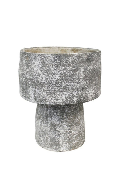 Mushroom Planter Grey Wash Large at online8 furniture store Auckland
