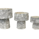 Mushroom Planter Grey Wash Small at online8 furniture store Auckland