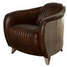 Mustang Aged Leather Armchair - Vintage Cigar at online8 furniture store Auckland