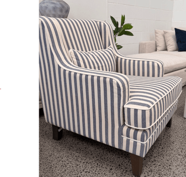 Nantucket High Back Armchair – Coastal Stripe at Online8 Furniture Auckland NZ