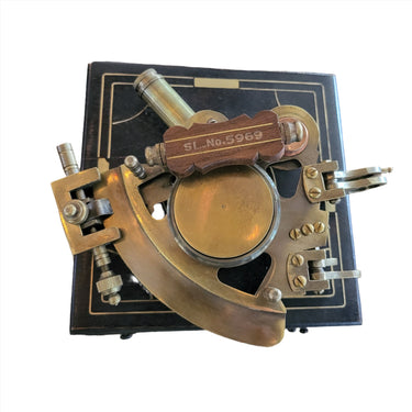 Nautical Brass Sextant with Compass & Box at online8 furniture store Auckland
