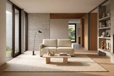 Neah Slim Sofa Bed 180cm with a 58cm seat depth and 89cm overall height in Avella pine green