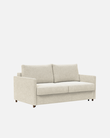 Neah Slim Sofa Bed 180cm with a 58cm seat depth and 89cm overall height in Phobos mocha