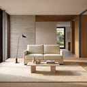 Neah Slim Sofa Bed with a 58cm seat depth and 89cm overall height in Avella pine green