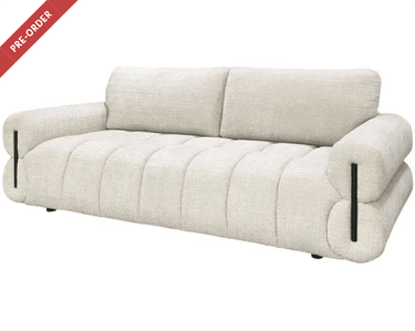 Neave 3 Seat Sofa - Textured Beige at online8 furniture store Auckland