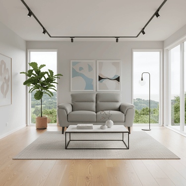 Nebraska 2 Seater Leather Sofa - Pewter at online8 furniture store Auckland