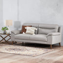 Nebraska 3 Seater Leather Sofa - Pewter at online8 furniture store Auckland