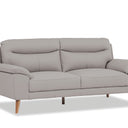 Nebraska 3 Seater Leather Sofa - Pewter at online8 furniture store Auckland