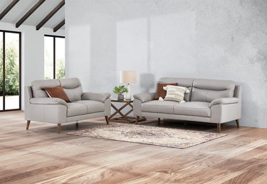 Nebraska Leather Lounge Suite - 3+2 Seater at online8 furniture store Auckland