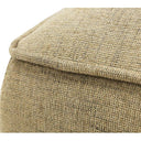 Angled view of the Nellie Small Ottoman in a practical textured neutral