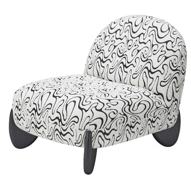 Nero Accent Chair - Black & White at online8 furniture store Auckland