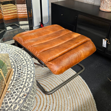 New Brunswick Footstool -  Aged Leather at Online8 Furniture Auckland NZ