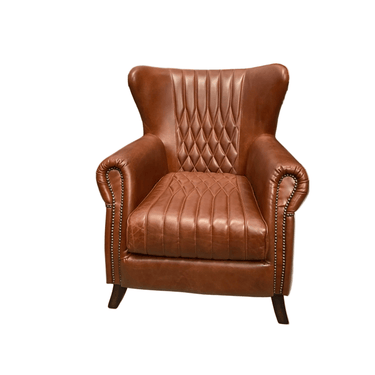 Newark Leather Occasional Chair - Vintage Brown at Online8 Furniture Auckland NZ