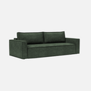 Newilla Sofa Bed in Avella pine green on a solid wood frame with detachable, washable covers