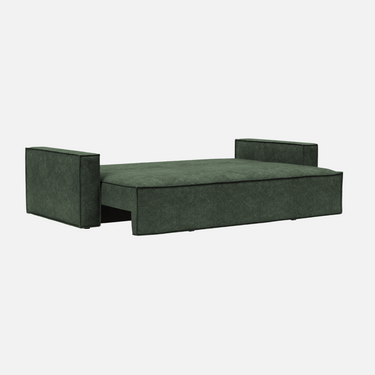 Newilla three-seater sofa bed, 246cm wide with a 44cm seat height, converting to a 145 x 200cm double bed