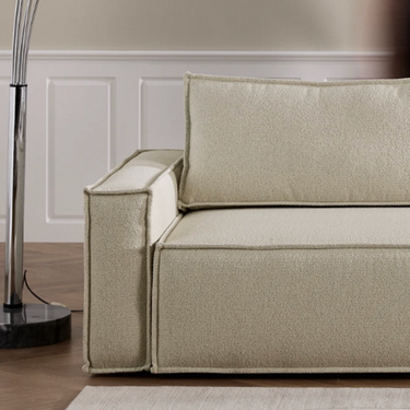 Newilla Sofa Bed with a lift-out seat and large built-in storage box in Taura off-white
