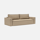 Newilla Sofa Bed in Phobos mocha 100% polyester on a solid wood frame with detachable, washable covers