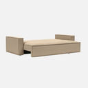 Newilla three-seater sofa bed, 246cm wide with a 44cm seat height, converting to a 145 x 200cm double bed