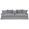 Newport 3.5 Seater Slip Cover Sofa - Cool Grey at online8 furniture store Auckland