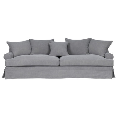Newport 3.5 Seater Slip Cover Sofa - Cool Grey at online8 furniture store Auckland