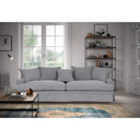 Newport 3.5 Seater Slip Cover Sofa - Cool Grey at online8 furniture store Auckland
