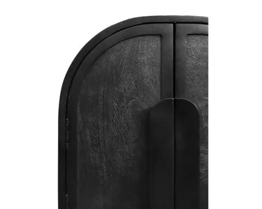 Nico 2-Door Bedside Table - Matte Black at Online8 Furniture Auckland NZ