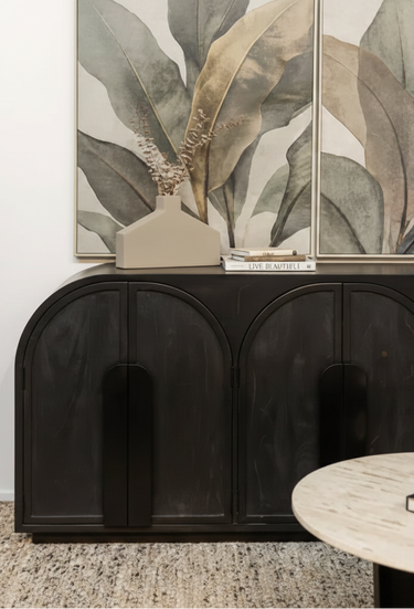 Nico 6-Door Sideboard | Matte Black at Online8 Furniture Auckland NZ