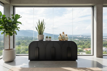 Nico 6-Door Sideboard | Matte Black at Online8 Furniture Auckland NZ