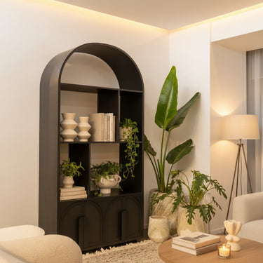 Nico Wooden Bookshelf - Matte Black at Online8 Furniture Auckland NZ