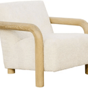 Nicola Accent Chair - Textured Cream at online8 furniture store Auckland