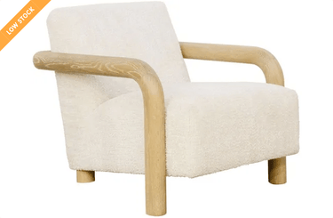 Nicola Accent Chair - Textured Cream at online8 furniture store Auckland