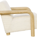Nicola Accent Chair - Textured Cream at online8 furniture store Auckland