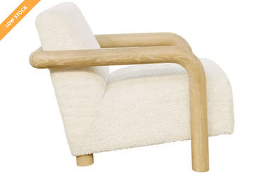 Nicola Accent Chair - Textured Cream at online8 furniture store Auckland