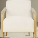 Nicola Accent Chair - Textured Cream at online8 furniture store Auckland