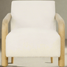 Nicola Accent Chair - Textured Cream at online8 furniture store Auckland