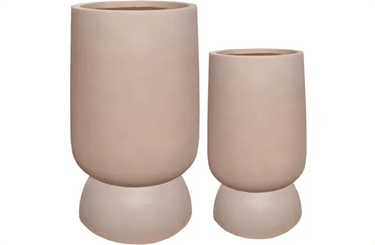 Nina Fiber Clay Planter - Dusty Pink at online8 furniture store Auckland