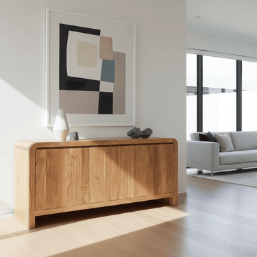 Noah 3 Door Sideboard - Natural at Online8 Furniture Auckland NZ