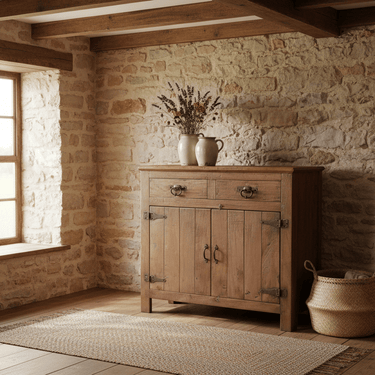 Nordic Reclaimed 2 Door 2 Drawer Cabinet at online8 furniture store Auckland